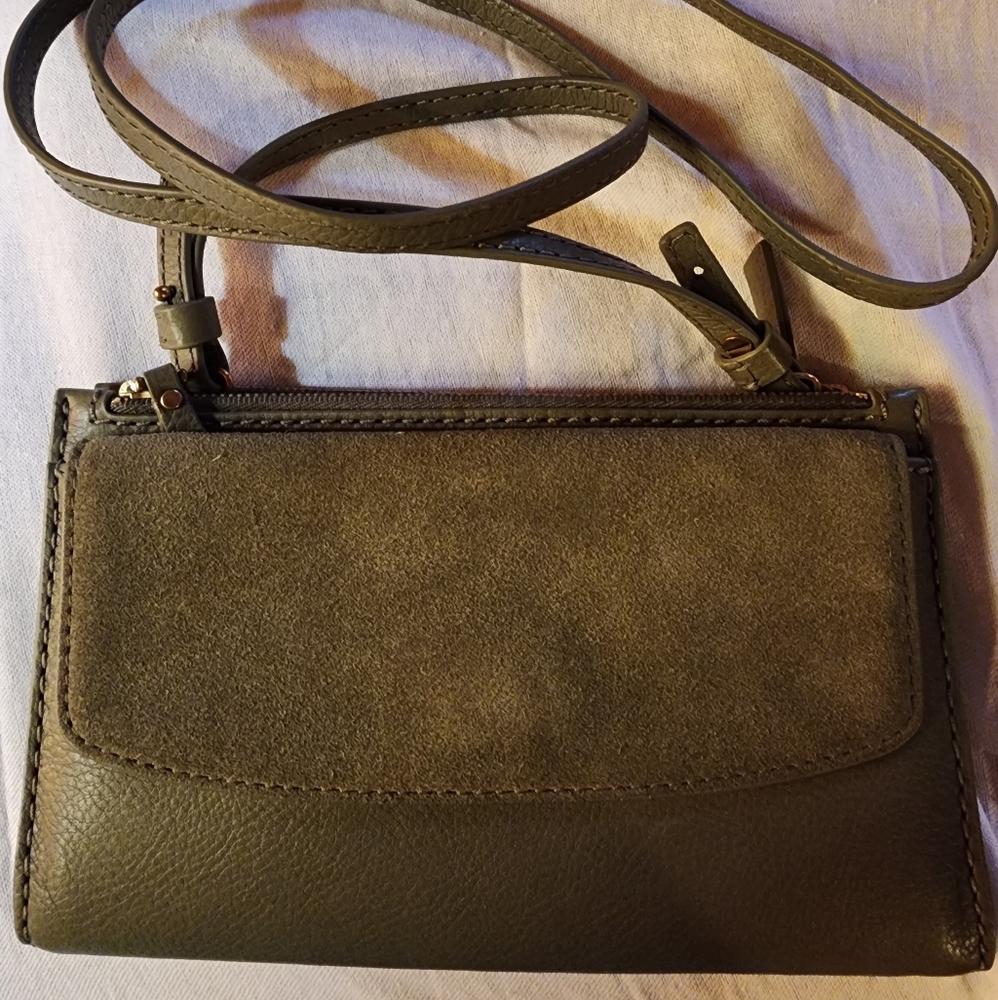 Sage green Fossil Crossbody Purse/Wallet